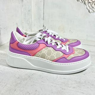 NWT Gucci GG Low Top Chunky Platform Sneakers Purple/White Women's Size 41/10.5