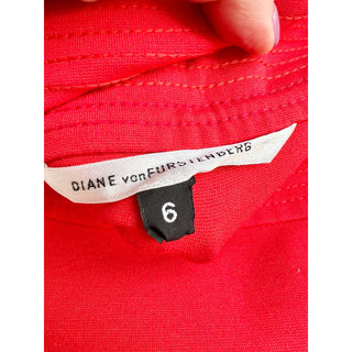 Diane Von Furstenberg Pull On Fitted Mini Skirt Red Women's Size US 6