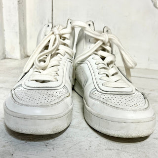 Celine CT-01 Z Leather Trainer High Top Sneakers Optic White Women's Size 36/5.5