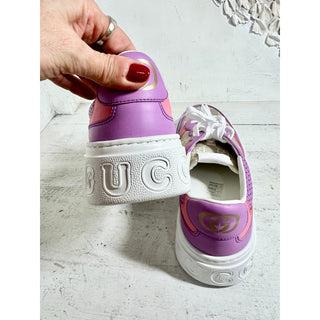 NWT Gucci GG Low Top Chunky Platform Sneakers Purple/White Women's Size 41/10.5