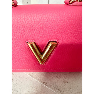 Louis Vuitton Taurillon Leather Twist One Handle BB Handbag Dragon Fruit