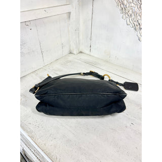 Prada Milano Tessuto Adjustable Single Strap Shoulder Handbag Black