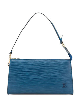 Louis Vuitton Leather 1998 Epi Pochette Accessoires Shoulder Bag Blue Size Small