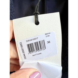 $595 NWT Gerard Darel Long Sleeve Natthan Single Breasted Blazer Blue Women's 36