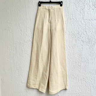 MVP Wardrobe Malibù High Waisted Wide Leg Palazzo Pants Beige Women's 38 / US 4