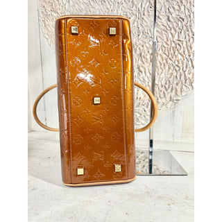 Louis Vuitton Tompkins Monogram Vernis Copper Bronze Square Handbag