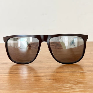 NWT Carrera Full Rim Square Brushed Metal Sunglasses Brown Men's 5020/S