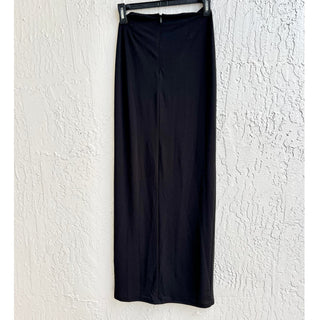 Meshki Jacqui High Waisted Thigh-High Split Maxi Skirt Black Women's Size XS
