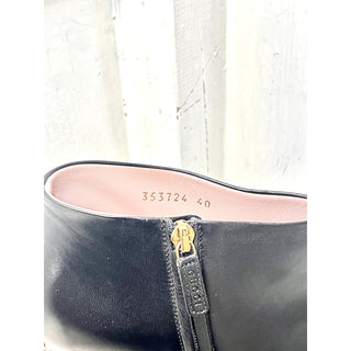 Gucci Coline Leather Studded Pointed Stilettos Ankle Boots Black Women's 40 / 9