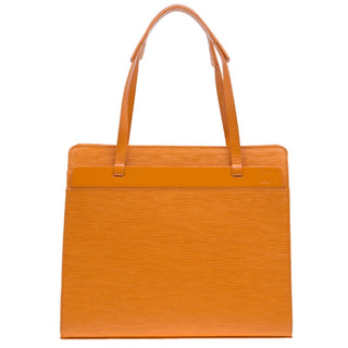 Louis Vuitton Croisette Epi Leather GM Office Shoulder Handbag Orange