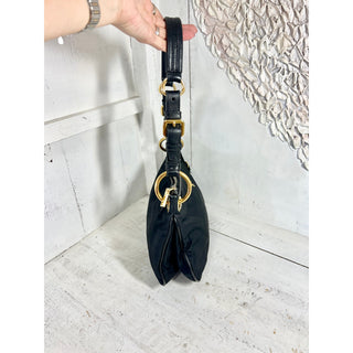 Prada Milano Tessuto Adjustable Single Strap Shoulder Handbag Black