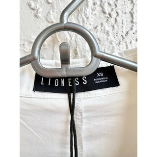 NWT Lioness Barely There Long Sleeve Open Front Shirt Top White Womens Sz AU6/XS