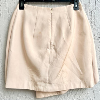 Cameo Front Knotted Bow Mini Skirt Beige Women's Size Small