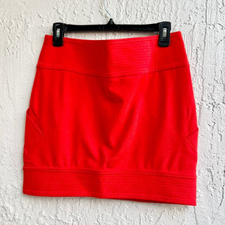 Diane Von Furstenberg Pull On Fitted Mini Skirt Red Women's Size US 6