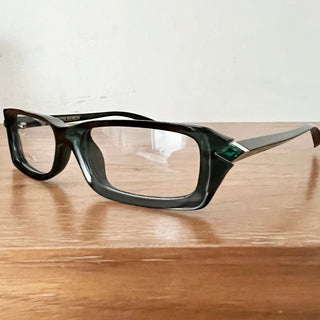 NWT Boucheron Rectangle Shape BOU 3 Optical Eyeglass frames Green Women's