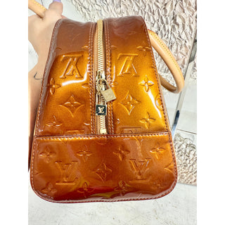 Louis Vuitton Tompkins Monogram Vernis Copper Bronze Square Handbag