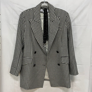 Veronica Beard Houndstooth Long Sleeve Double Breasted Blazer Black/White Size S