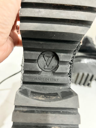 Louis Vuitton Suede Calfskin Monogram Laureate Platform Desert Boots 37/US 6.5