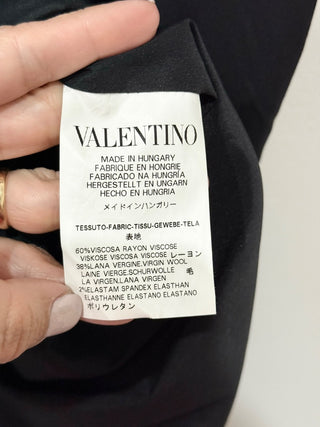 RED Valentino Sleeveless Shift Mini Dress with Ruffle Black Women's IT 38 / US 0