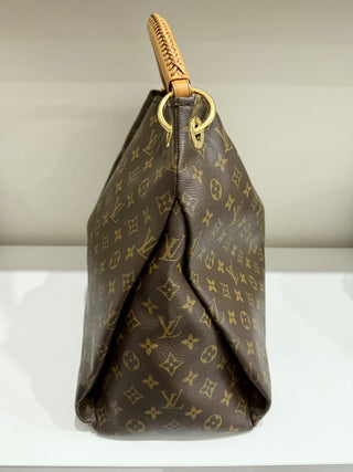 Louis Vuitton Monogram Canvas Artsy GM Shoulder Tote Handbag Brown