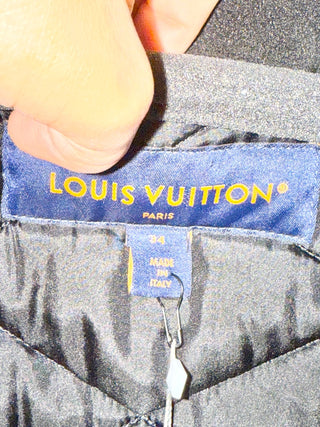 Louis Vuitton LV Monogram Trim Hooded Bomber Jacket Black Women's Size 34/ US 2