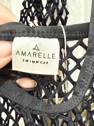 NWT Amarelle Swimwear Naomi Halter Long Cover-Up Dress Black Women's One Size