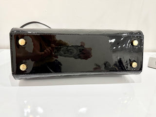 Louis Vuitton Monogram Vernis Leather Brea MM Shoulder Bag Black Women's