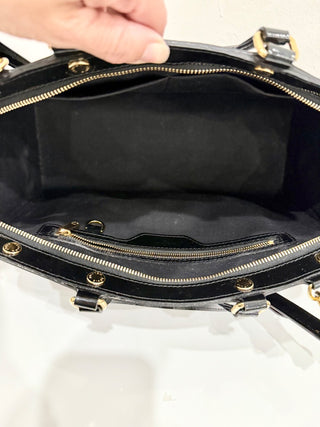 Louis Vuitton Monogram Vernis Leather Brea MM Shoulder Bag Black Women's