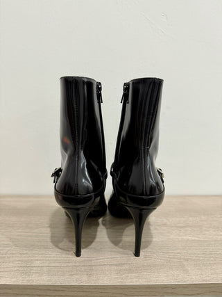 NWT Saint Laurent Vendome 70mm Pointy Stilettos Leather Ankle Boots Black 37.5