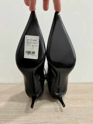 NWT Saint Laurent Vendome 70mm Pointy Stilettos Leather Ankle Boots Black 37.5