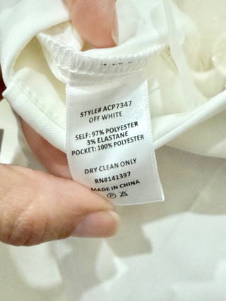 NWT ASTR The Label Bryony Flat Front Seams Wide Leg Pants Off White Womens Small