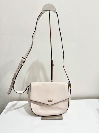 Kate Spade Spencer Court Lavinia Leather Medium Crossbody Bag Cream