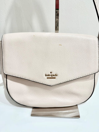 Kate Spade Spencer Court Lavinia Leather Medium Crossbody Bag Cream