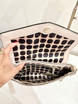 Kate Spade Spencer Court Lavinia Leather Medium Crossbody Bag Cream