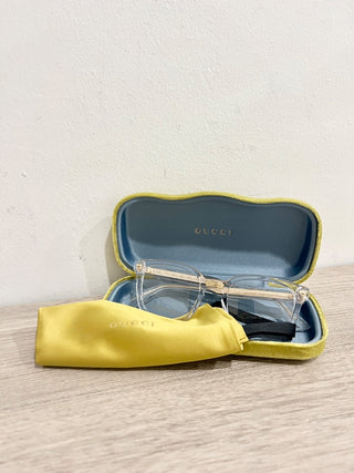 Gucci optical frames clear and gold GG 0184 Q