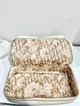 Christian Dior Leather Large Detective Gaucho Saddle Handbag Cream