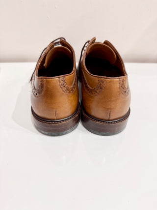 Gucci Leather Brogue Detail Lace Up Derby Formal Dress Brown Men's Size 11