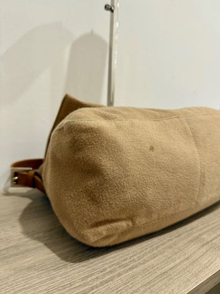 Fendi vintage wool leather trim baguette bag