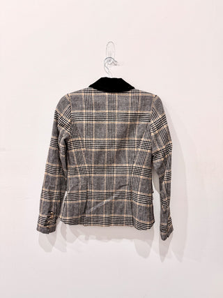 Smythe Glen Duchess Plaid Wool Single Breasted Button Blazer Jacket Women's 2
