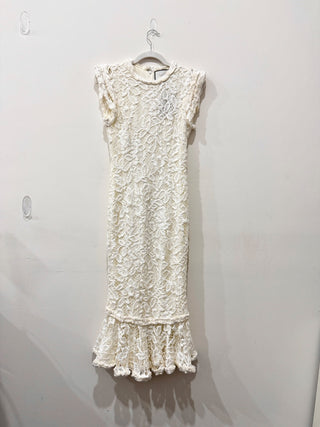 Alexis sleeveless lace midi dress, S