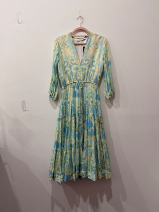 Alexis floral v neck midi dress, XS