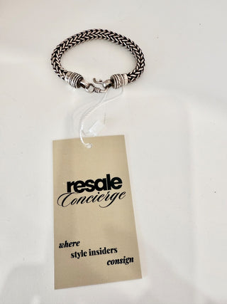 Braided Sterling Silver 92.5 Foxtail Chain Bracelet Women's