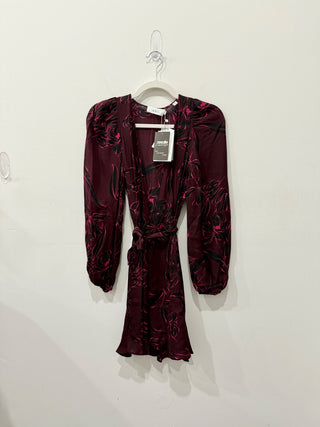 A.L.C. emery wrap floral print mini dress, 0