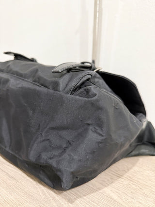 Prada black nylon messenger bag
