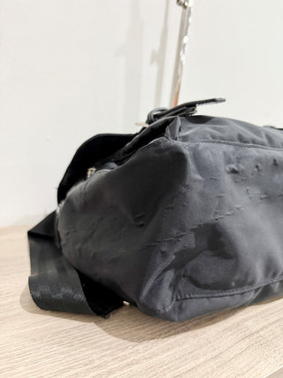 Prada black nylon messenger bag