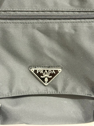 Prada black nylon messenger bag