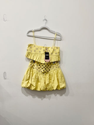 Alexis 2 piece set: lane crop top and zinn mini skirt, S top / M bottom