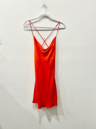 Zara Orange Dress Sleeveless w/straps in a cross, S