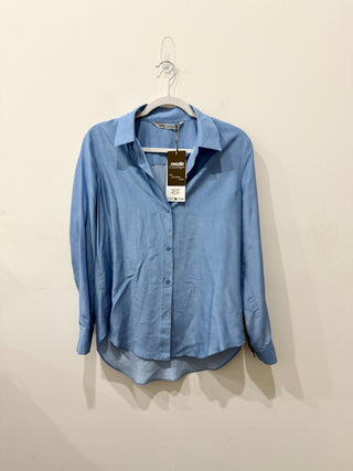 Zara 100% silk button down shirt, M