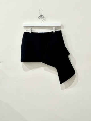 Prada mini skirt wool with front detail, IT 36 / 0 US